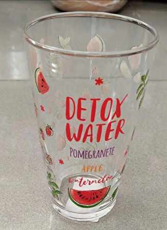 Rak le Detox Water Dekorlu Cam Meşrubat,Su Bardağı 570 cc