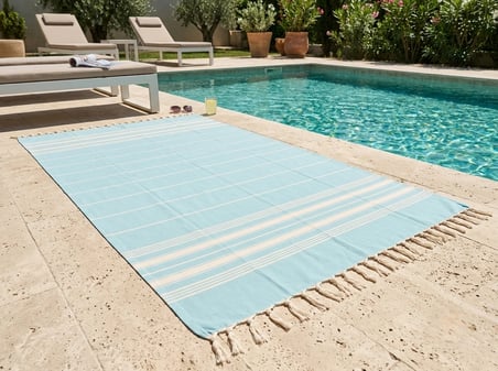 Ludia %100 Pamuklu Peştamal Havlu - Çok Amaçlı Plaj, Banyo Ve Spa Havlusu 93X190 Cm