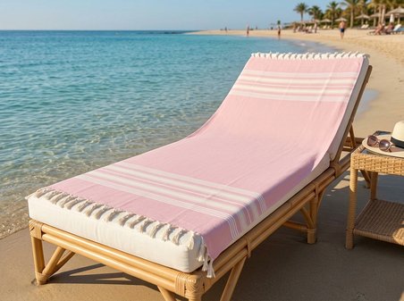 Ludia %100 Pamuklu Peştamal Havlu - Çok Amaçlı Plaj, Banyo Ve Spa Havlusu 93X190 Cm