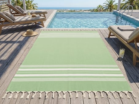 Ludia %100 Pamuklu Peştamal Havlu - Çok Amaçlı Plaj, Banyo Ve Spa Havlusu 93X190 Cm