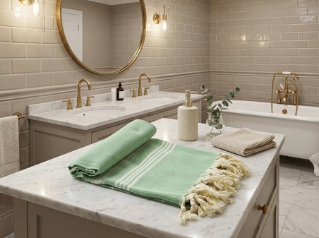 Ludia %100 Pamuklu Peştamal Havlu - Çok Amaçlı Plaj, Banyo Ve Spa Havlusu 93X190 Cm