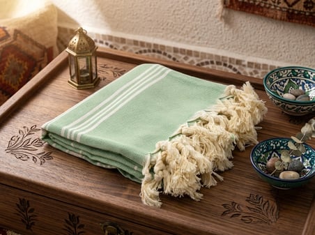 Ludia %100 Pamuklu Peştamal Havlu - Çok Amaçlı Plaj, Banyo Ve Spa Havlusu 93X190 Cm
