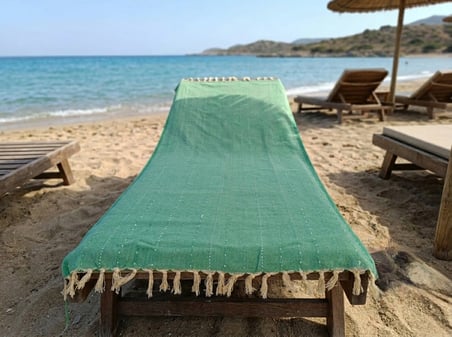 Ludia %100 Pamuklu Çizgili Peştemal Havlu Banyo Ve Plaj Havlusu 90X185 Cm