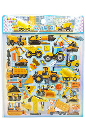 Sticker Kabartmalı Stiker Defter, Planlayıcı Etiket (Syd231-07)-20x18cm- iş Makineleri