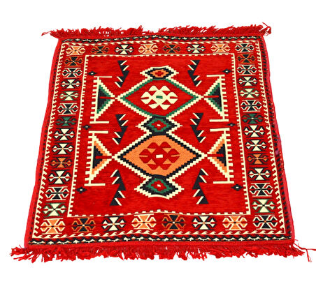 Etnik Motifli Otantik Dekoratif Kilim Desenli Halı (80cmx125cm) M4
