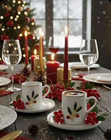 REGNA HOME Fine Living KOKİNA 4 PARÇA 2 KİŞİLİK KAHVE FİNCAN SETİ 93 ML