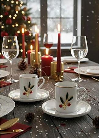 REGNA HOME Fine Living KOKİNA 4 PARÇA 2 KİŞİLİK KAHVE FİNCAN SETİ 93 ML