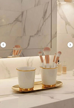 REGNA HOME Fine Living Golden Mug Set -3 parça