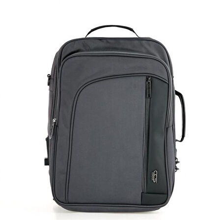 Ççs 51268 Şifreli Usb Laptop ve Evrak Sırt ve Omuz Çantası Gri