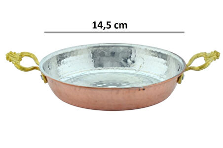 El Yapımı Bakır Omlet ve Yumurta Tavası,Bakır Sahan Tava NO1 (14,5 cm)