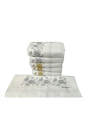Özdilek 6 Adet Açelya Nakışlı Havlu Model 22-18