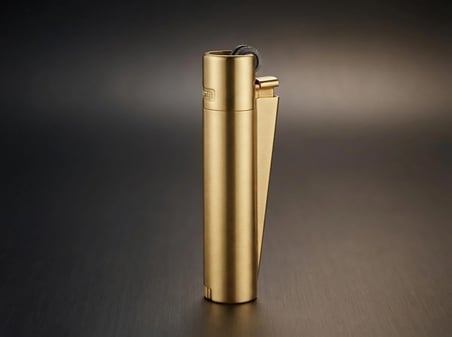 Clipper Gold Gaz Doldurulabilir Metal Çakmak ve Özel Logolu Metal Kutulu Set