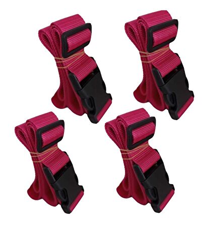 Pembe Renk Valiz Bavul Emniyet Kemeri 4 Adet En 4cm