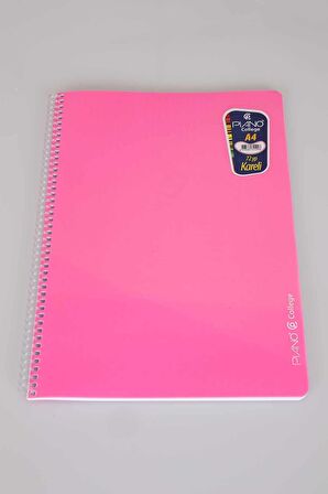 PIANO 2 ADET ÇİZGİLİ DEFTER VE 2 ADET KARELİ DEFTER 72 YAPRAK SPİRALLİ A4 PP KAPAK