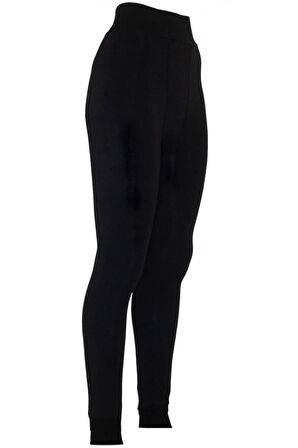 Termal Içi Peluş Kışlık Tayt Siyah