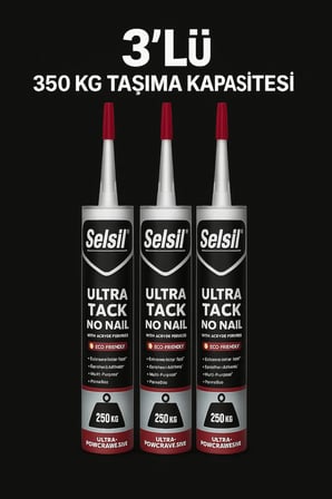 Güçlü (350 KG' A KADAR AĞILIK TAŞIR) Ve Hızlı Kuruyan Ultra Tack Beyaz Silikon 290 ml