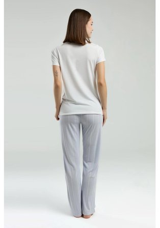 Pierre Cardin 8978 Kısa Kollu Kadın Pijama Takımı Penye Viskon XL