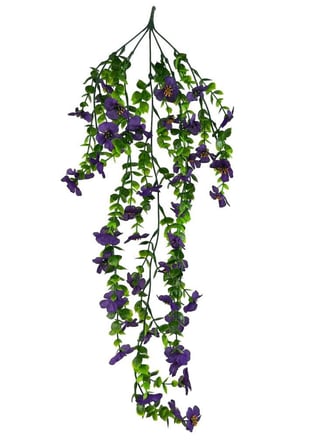 Yapay Çiçek Mor Sarkan Mineli Okaliptus Şimşir Yapay Sarmaşık 5dal 60cm