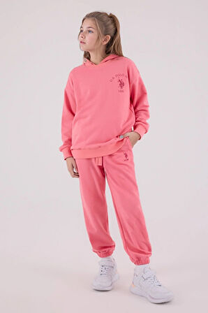 Kız Çocuk Pamuklu 3 İplik Şardonsuz Bisiklet Yaka Alt-Üst Takım Q3PKL4KK21