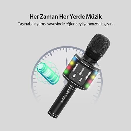 Earldom MC2 Led Işıklı Karaoke Mikrofon