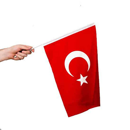 Sopalı Bez Bayrak Çıtalı Bayrak 30x45 cm - 1 Adet