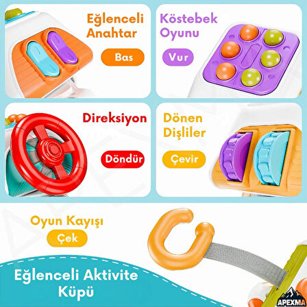 Oyuncak Bebek El Göz Koordinasyonu Geliştiren Montessori 10'lu Eğitici Aktivite Küp