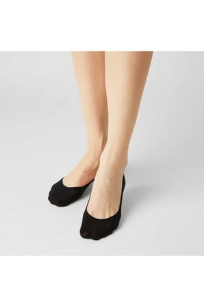 Cotton Siyah Rengi Suba Çorap -Ballerina Socks