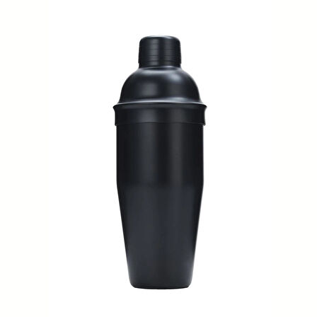 Perlotus Mat Siyah Çelik 700 ml Süzgeçli Kokteyl Shaker Karıştırıcı