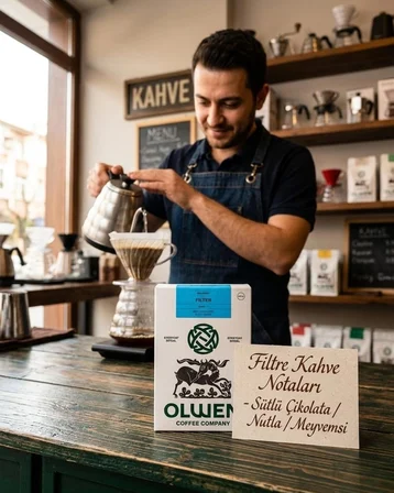 OLWEN COFFEE Öğütülmüş ve Demlemeye Hazır Filtre Kahve - 250 gr 2'li Set Base 3 ( Bitter Çikolata, Fındık, Badem )