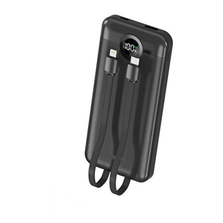 TRM-1015 10000 Mah 2 Çıkışlı 22.5W Hızlı Şarj Dijital Göstergeli Powerbank