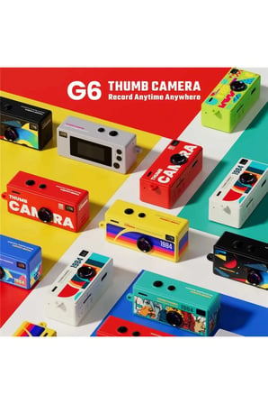 G6 Thumb Camera Mini Anahtarlık Kamera 1080P HD Video Kayıtlı Retro Tasarım Taşınabilir Mini Dijital Kamera
