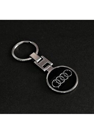 Audi Logolu Krom Oto Araba Anahtarlık 