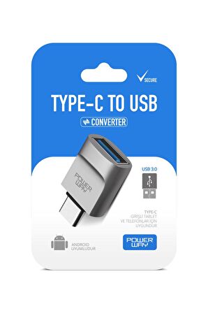Powerway Type-c To Usb 3.0 Veri Aktarımı Otg Çevirici Dönüştürücü Adaptör