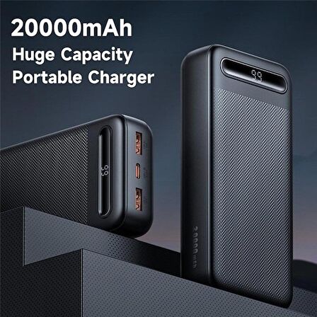 Mcdodo 20000 MAH 10.5W LED Ekranlı Powerbank MC-4432 Siyah 