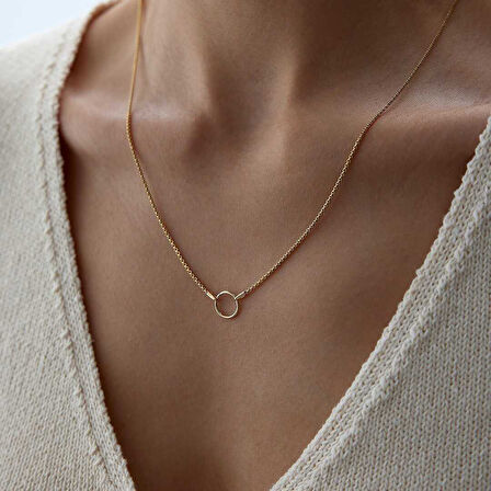 Sade Charm Halkalı Box Zincir