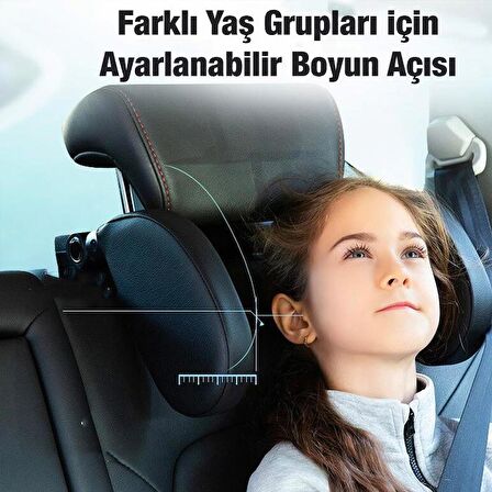 Coofbe Ergonomik Katlanabilir Araç BoyunLuk Araç Yastığı Araç Kafalık Araç Uyku Yastığı Araba Seyahat Yastığı