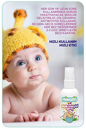 Minoris Baby Pişik Önleyici Sprey Organik Vegan Parfümsüz 100 ml X 2 ADET