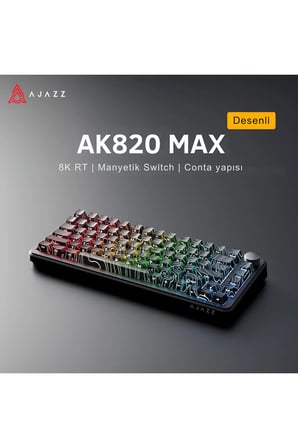 AK820 MAX HE Kablolu Mekanik Oyun Klavyesi, Rapid Trigger, RGB Aydınlatma, Hall Effect