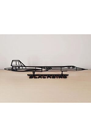 Lockheed SR-71 Blackbird Lateral 20cm Plastik Masa Süsü Masa Dekorasyonu