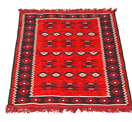 Etnik Motifli Otantik Dekoratif Kilim Desenli Halı (80cmx125cm) M1