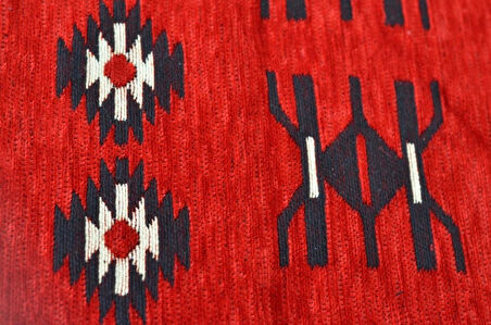 Etnik Motifli Otantik Dekoratif Kilim Desenli Halı (80cmx125cm) M1