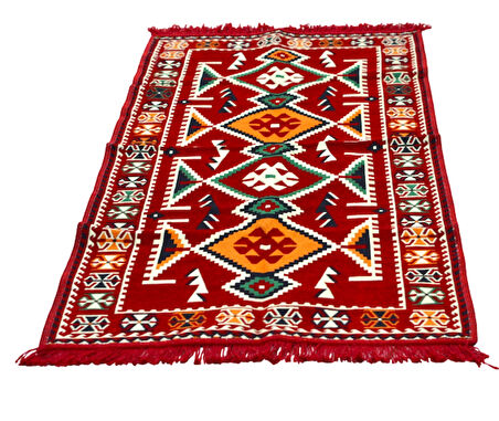 Etnik Motifli Otantik Dekoratif Kilim Desenli Halı (80cmx200cm) M4