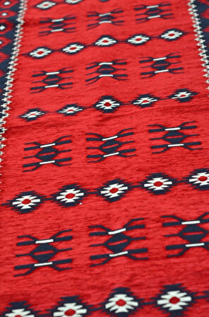 Etnik Motifli Otantik Dekoratif Kilim Desenli Halı (80cmx200cm) M1