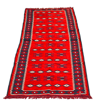 Etnik Motifli Otantik Dekoratif Kilim Desenli Halı (80cmx300cm) M1