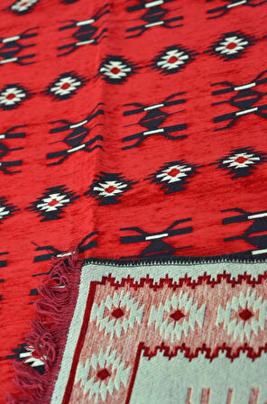 Etnik Motifli Otantik Dekoratif Kilim Desenli Halı (120cmx180cm) M1