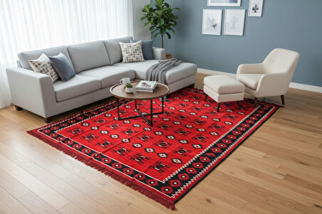 Etnik Motifli Otantik Dekoratif Kilim Desenli Halı (160cmx250cm) M1