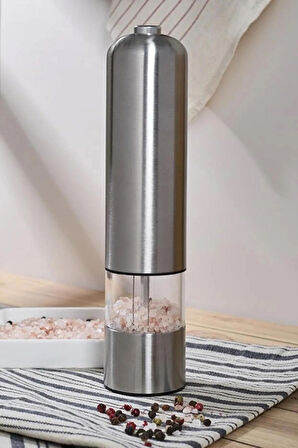 Millo Metal Pilli Işıklı Baharat Öğütücü Değirmen