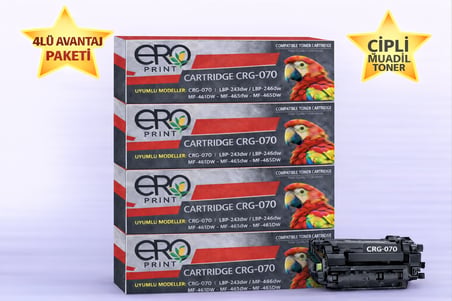 Canon i-SENSYS MF461dw Çipli Muadil Toner - 3000 Sayfalık - 4'lü Avantaj Paket