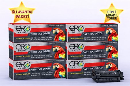 Canon i-SENSYS LBP246dw Çipli Muadil Toner - 10.200 Sayfalık - 6'lı Avantaj Paket