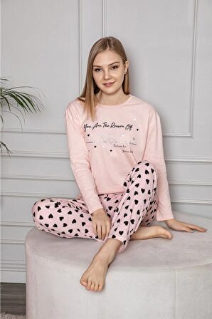 Kadın Kalpli Süprem Yeni Sezon Pijama Takımı